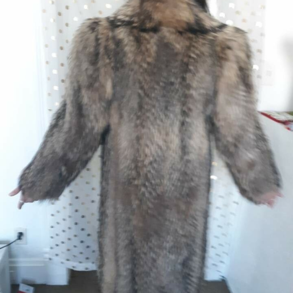 real raccoon fur coat - Picture 1 of 5